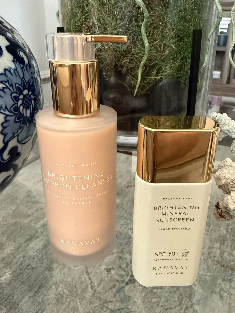 RANAVAT Daily Brightening Mineral Face Sunscreen and Face Cleanser Duo